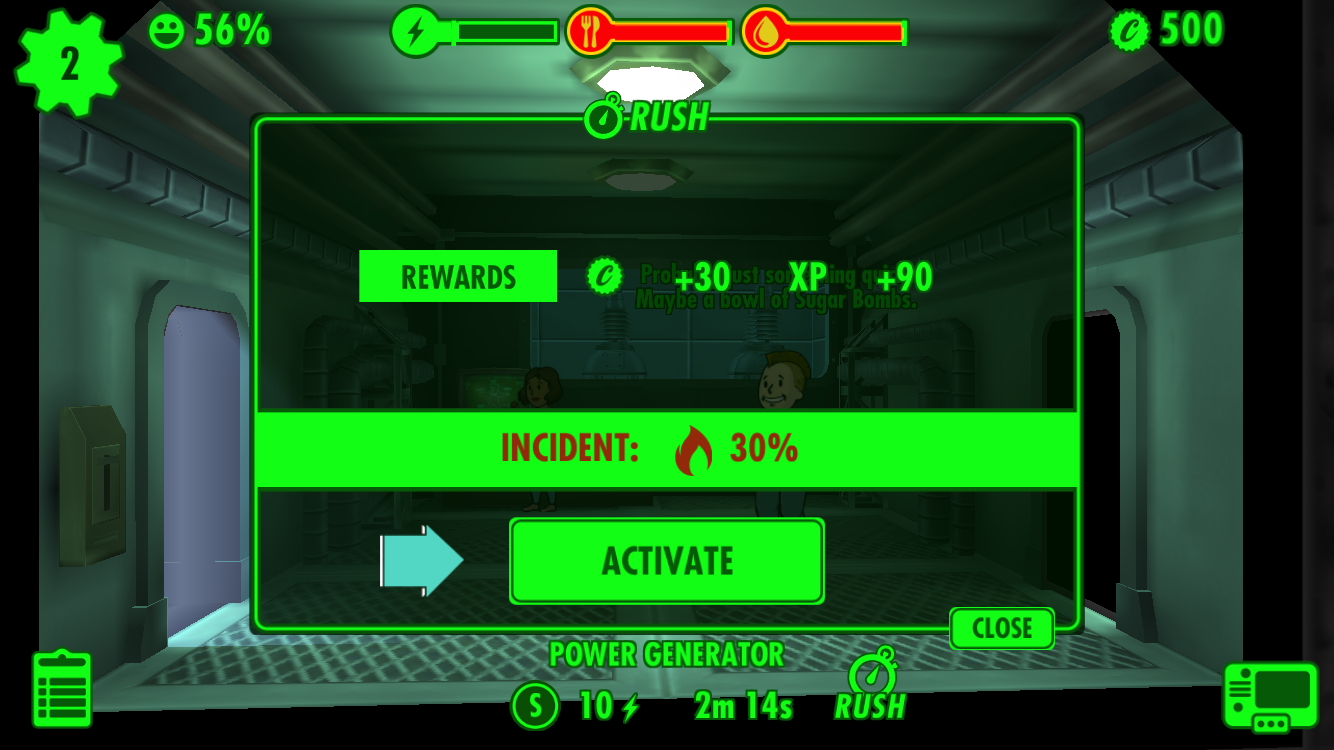 developing a mobile game like fallout shelter